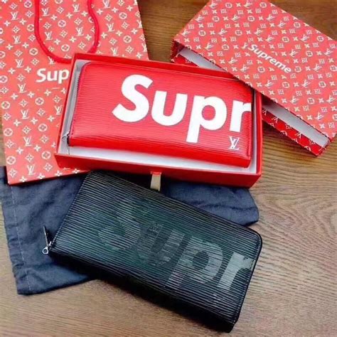 black supreme x louis vuitton wallet